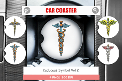 Car Coaster Medical Caduceus Product Image 1