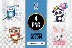 Cute Animal 2026 Clipart Sublimation PNG Product Image 1