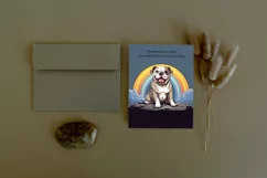 Bulldog sympathy card, DIGITAL DOWNLOAD, Dog Sympathy card Product Image 2