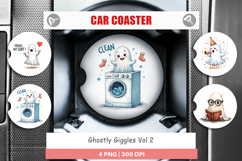 Ghostly Giggles Car Coaster Product Image 1