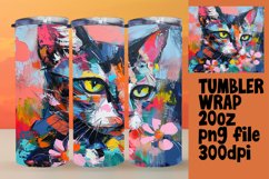 Funny Cat Tumbler Wrap - 20oz Product Image 1