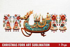 Christmas Fork Art Sublimation Clipart Product Image 1