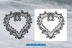 Valentine Lace Heart SVG Product Image 2