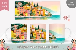 Summer Mug Wrap Design, Lake Mug Sublimation Product Image 1