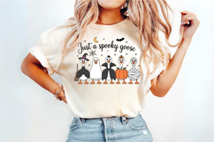 Just a Spooky Goose PNG | Funny Halloween Goose Sublimation Product Image 1