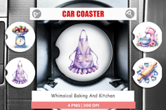 Baking Queen Kitchen Car Coaster Product Image 1