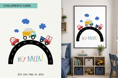 Hey Racer Kids Poster Print | EPS SVG PNG JPG Product Image 1
