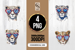 Leopard Heart Glasses Clipart PNG Product Image 1