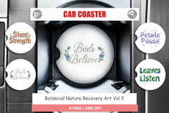 Botanical Nature Recovery Car Coaster Product Image 1