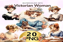 victorian woman clipart, victorian sublimation Product Image 1
