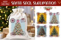 Cute Christmas Tree Santa Sack Designs, Christmas Tree PNG Product Image 1