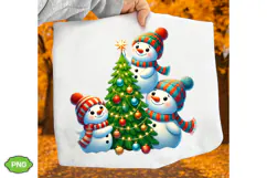 Cute Christmas Snowman PNG, Funny Christmas Snowman PNG Product Image 2