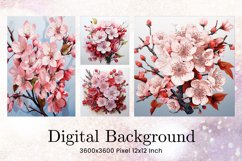 Flower Pattern Background Wallpaper Digital Paper_1 Product Image 1
