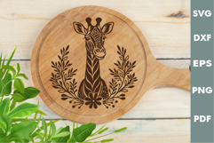 Giraffe Design, Cutting board, Laser cut, Cricut svg Product Image 1