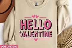 Hello Valentine PNG, Cozy Valentine Sublimation PN Product Image 2