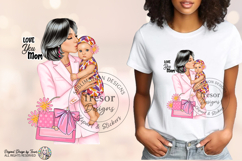 Mom Life Fashion Clipart Mother and Baby Love sublimation Product Image 2