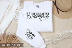 My Greatest Blessings SVG - Mother's Day Sleeve T shirt Product Image 1