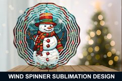Snowman Stained Glass Wind Spinner - Snowman Wind Spinner Product Image 2