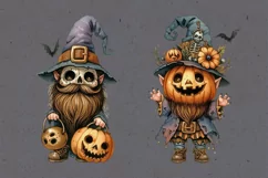 Watercolor Spooky Gnomes PNG sublimation Product Image 4