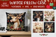Christmas Deer Pillow Case Designs, Christmas Pillowcase PNG Product Image 1