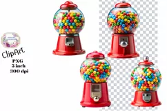 Bubble Gum, Candy, Ephemera, PNG, watercolor, Clipart Product Image 1