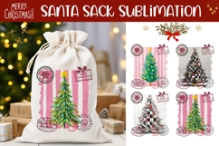 Cartoon Christmas Tree Santa Sack Design, Christmas Tree PNG Product Image 1