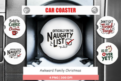 Awkward Christmas Quotes Car Coaster Product Image 1