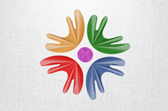 Colorful Abstract Floral Mandala Embroidery Design Product Image 1