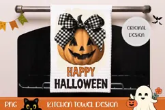 Happy Halloween Towel, Cartoon Pumpkin Towel Template Product Image 1
