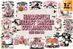 Halloween Breast Cancer PNG Bundle Product Image 1