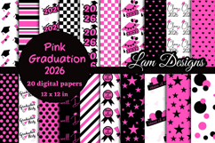 Graduation 2026 pink digital papers Product Image 1