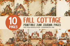 Rustic Fall Cottage Junk Journal Pages Product Image 1