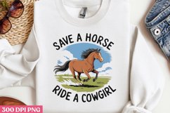 Save a Horse, Ride a Cowgirl PNG Product Image 2