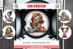 Car Coaster Snarky Zombie Doll Product Image 1