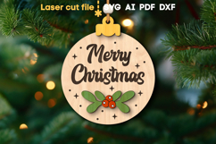 Christmas Ornament SVG laser cut files for Glowforge Product Image 1