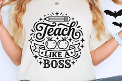 Teach Like A Boss Svg, Back To School Svg, Funny Teacher Svg Product Image 2