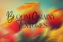 Vibrant Bloom Floral Blur Grain Backgrounds Product Image 1