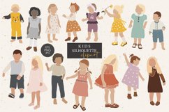 Boho kids clipart, 15 Abstract kids silhouette Product Image 1