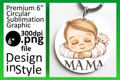 Mother's Day Sublimation Circle Keychain Product Image 1