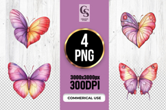 Heart Shaped Butterfly Clipart Sublimation PNG Product Image 1