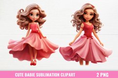Cute Babie Sublimation Clipart, Pink Babie, Pink Baby Product Image 1