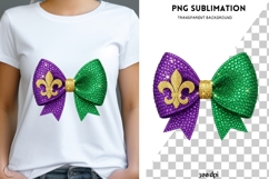Mardi gras bow png design for T-shirts Product Image 1