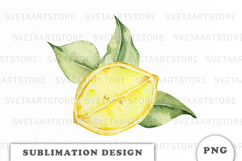 Watercolor Lemons composition png Product Image 1