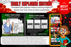Printable Early Explorer History Coloring Pages Activity Product Image 1