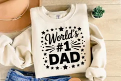 World's #1 Dad Svg | Svg Cut File | Shirt Svg Product Image 2