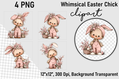 Whimsical Easter Chick Clipart Product Image 1