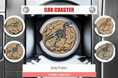 Car Coaster Dino Fossil Product Image 1