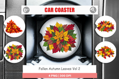Car Coaster Autumn Leaves Product Image 1