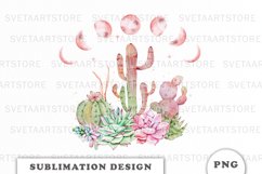 Cactus moon sublimation designs downloads Product Image 1
