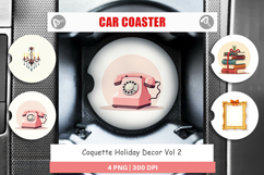Coquette Holiday Decor Car Coaster Product Image 1